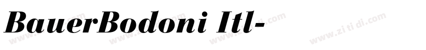 BauerBodoni Itl字体转换